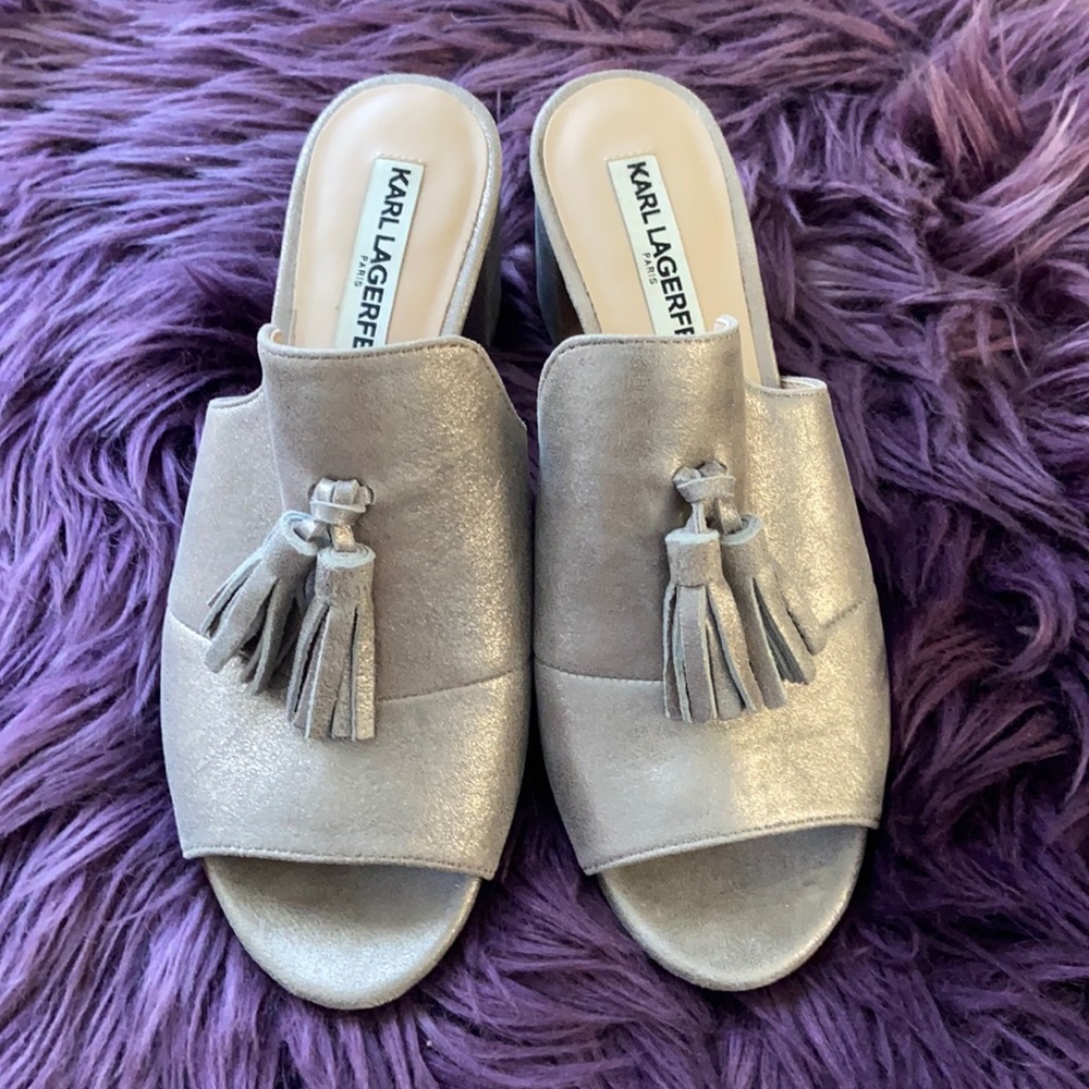 Karl Lagerfeld Open Toe Loafer Style